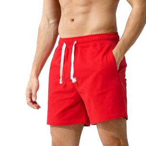 Lightweight Solid Color <b>Men's</b> Jogging <b>Shorts</b> Summer Cotton Beach <b>Shorts</b> with Drawstring Fashionable Breathable <b>Short</b> Clothing - Product Image 1