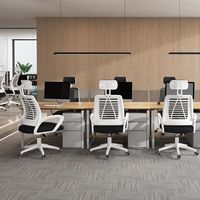 Chaise d'ordinateur ergonomique de style moderne en maille pliable pour économiser de l'espace pour les petits appartements de bureau à domicile tournant