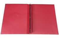 Porte-menu en cuir PU de luxe de haute qualité, format A4, rouge, pour boissons et plats, avec logo personnalisé, pour hôtel et restaurant