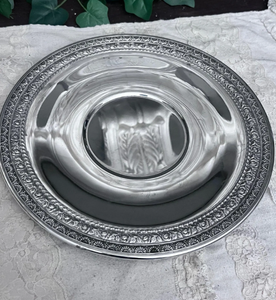 Plato de Presentación Metálico con Acabado Plateado, Ecológico, Platos para Acción de Gracias, Eleva la Decoración de Mesas para Eventos, Estilo Lujoso y Atemporal - Product Image 5