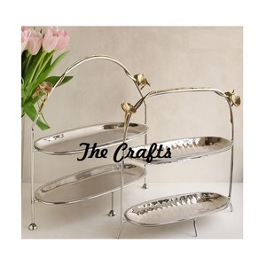 ถาดเสิร์ฟช็อคโกแลตของหวาน2ชั้นขนาดแตกต่างกันถาดเสิร์ฟเค้กสแตนเลสสำหรับเครื่องครัว - Product Image 4