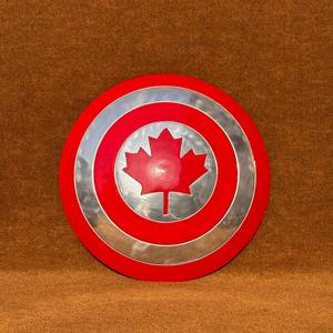 Captain Canada Shield Eco-Friendly Aluminium Art Deco Wall Mount <b>Prop</b> for Roleplay Perfect Christmas Gift for <b>Marvel</b> Collectors - Product Image 3