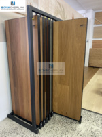 Présentoirs portables en céramique pour carreaux, très demandés, avec étagères métalliques personnalisables pour carreaux de 600x1200mm/24x48 pouces