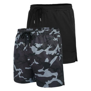 Nuevos pantalones cortos deportivos de verano para hombre, joggers de gimnasio de malla suelta para culturismo, ajuste informal antiarrugas para Fitness al aire libre, uso en la playa - Product Image 1