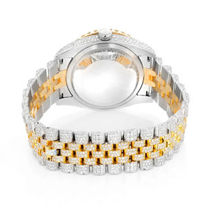 Reloj de Cuarzo para Hombre de Acero Inoxidable con Diseño de Lujo, Esfera de Cristal y Moissanita Iced Out - Product Image 5