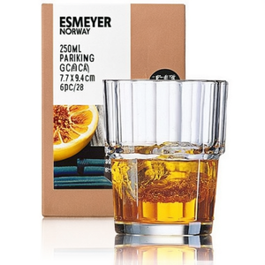 ESMEYER Norway - Juego de 6 Vasos de Vidrio de 250 ml, 7.7 x 9.4 cm, Cristalería Premium - Product Image 2