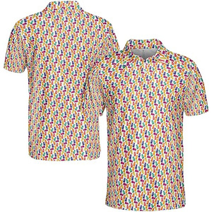 เสื้อโปโลสำหรับผู้ชายเสื้อโปโลลำลองสีสันสดใสรูปหมีของขวัญขายส่งออกแบบโลโก้ได้ตามต้องการ - Product Image 4