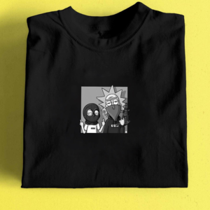 T-shirts tendance Rick&Morty, 100% coton jersey, coupe ajustée, respirant, longueur longue, pour le printemps et l'été - Product Image 1