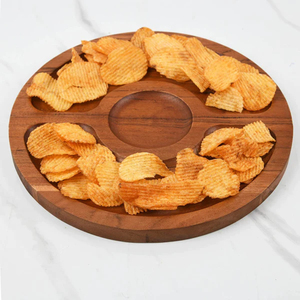Plateau de service alimentaire unique de qualité supérieure Design tendance Bambou Bois Événements Fêtes Assiette alimentaire - Product Image 6