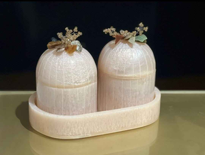 Luxury Resin Jar Set with Textured Design and Fruit Pattern for Kitchen <b>Decor</b> Tableware Presents Freshness Preservation - Product Image 3