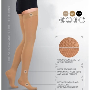 <span class=keywords><strong>Bas</strong></span> <span class=keywords><strong>de</strong></span> compression personnalisés pour infirmières, <span class=keywords><strong>en</strong></span> nylon élastique, mi-cuisses, pour varices, collants <span class=keywords><strong>de</strong></span> compression pour femmes - Product Image 3