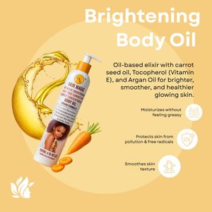 Huile Corporelle Éclaircissante Intensive Skin Magic Carrot Gold Elixir Correction du Teint Hydratation Complète pour Peaux Très Sèches Végane - Product Image 1