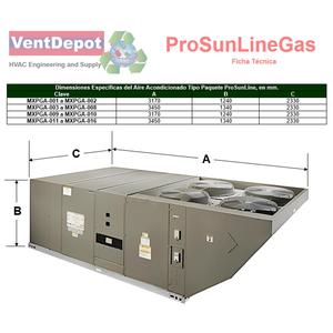 ชุดเครื่องปรับอากาศบูติกส์ รุ่น MXPGA-015, 300000BTU, 25 ตัน, R-4 - Product Image 4
