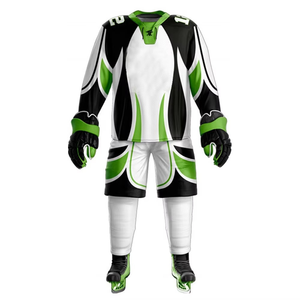 Ensembles d'uniformes de hockey sur glace sublimés respirants et antibactériens 100 % polyester de qualité supérieure pour hommes, conception personnalisée, cousus sur mesure pour les joueurs - Product Image 2