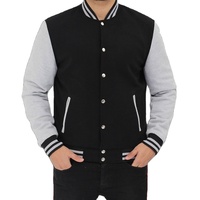 Fashionable grey varsity jacket For 