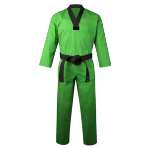 ชุดเทควันโดสำหรับการแข่งขัน ผ้าฝ้าย 100% แห้งเร็ว ระบายอากาศดี ชุดศิลปะการต่อสู้ระดับมืออาชีพ บริการ OEM - Product Image 1