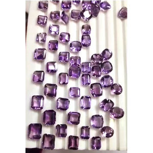 Lot de 121 pierres précieuses naturelles d'améthyste bleue, de 10 mm à 16 mm, ovales et rectangulaires, facettées, 490 carats, qualité supérieure, coupées, Iroc Sales, 118 $ US - Product Image 1