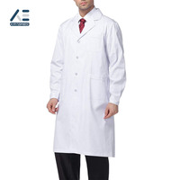 Blouse de médecin blanche, blouse de laboratoire médicale, logo personnalisé, douce, respirante, blouse de laboratoire médicale, coton polyester de haute qualité
