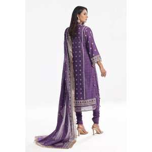 Conjunto de Traje de 3 Piezas para Mujer, Bordado, Sin Costuras, Color Morado - Product Image 4