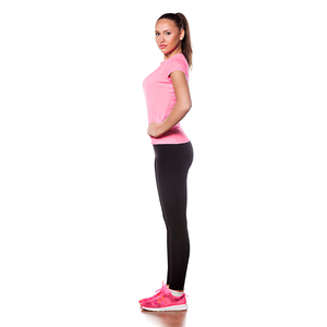 Camiseta Rosa de Mujer, Manga Corta, Cuello Redondo, Tejida, Transpirable, de Secado Rápido, Informal, Deportiva - Product Image 2