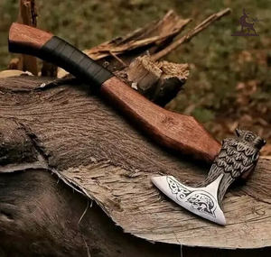 CUSTOM HAND MADE HIGH CARBON STEEL HUNTING VIKING TACTICAL TOMAHAWK HATCHET <b>AXE</b> - Product Image 2