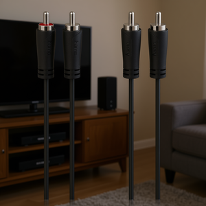 Cable de audio y video RCA negro de 3 m con conectores, modelo 00205258 - Product Image 3