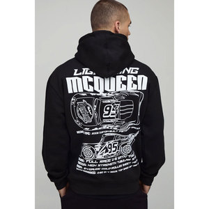 Sudadera con capucha gráfica de alta calidad, Jersey bordado personalizado, sudadera de moda informal de lana de algodón pesado de lujo para mujer - Product Image 1