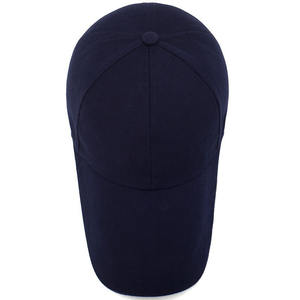 Chapeaux de baseball unisexes personnalisés, polyester/coton bleu marine à 6 panneaux avec tissu durable de style de rue sportif à long bord à vendre - Product Image 3