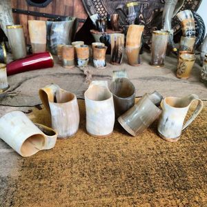 Viking Horn <b>Mug</b> Tankard with Agate Design for Mead Ale and BeerNatural and Organic Products - Product Image 3