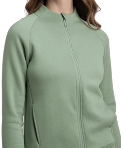 เสื้อแจ็คเก็ตคอสูงแบบซิปเต็มตัว ผลิตจากผ้าฝ้ายซุปเปอร์คอมบ์คอตตอนริชฟลีซ - Product Image 3