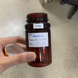 Botella de pastillas de plástico PET ámbar de 150cc con tapón de rosca para embalaje de suplemento de tableta de cápsula de vitamina - Product Image 2