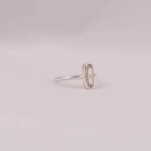 Igi แหวนเพชรเม็ดเดี่ยวประดับเพชรเม็ดเดี่ยวสีขาวทึบที่ได้รับการรับรอง14KT การตั้งค่ากรอบใหญ่ - Product Image 3