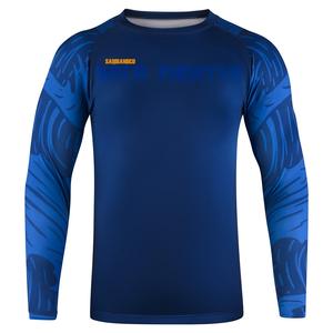 Oem Odm No Giต่อสู้Jiu Jitsu Grapplingการบีบอัดเสื้อOem Mma Custom Bjj Rashguardผื่นยามแขนสั้นสีขาว - Product Image 5