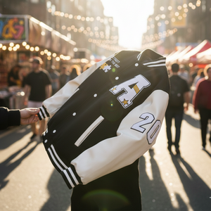 Chaquetas Universitarias Personalizadas al por Mayor |   Chaqueta Universitaria Unisex Estilo Letterman OEM - Product Image 3