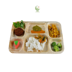 Plato de cena ecológico, platos en porciones desechables de hoja de palma, vajilla para boda - Product Image 1