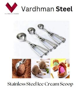 สินค้าขายดีปี 2025 ที่ตักไอศกรีมสแตนเลส, ที่เสิร์ฟไอศกรีม, ช้อนไอศกรีม, ที่ตักของหวาน, ที่ตักไอศกรีมโลหะ - Product Image 5