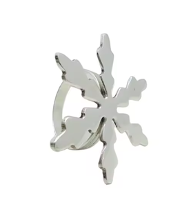 Anneaux décoratifs de serviette de qualité supérieure Best-seller Snowflake Design Anneaux accrocheurs stockés au prix de gros - Product Image 1