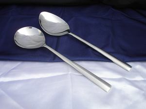 Juego de servidor de ensalada de alto brillo pulido antiguo y brillante, cubiertos de lujo de estilo moderno de alta calidad, cubiertos de mesa para servir - Product Image 5