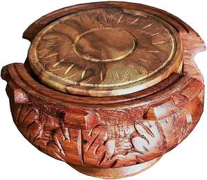 ไม้โรสวูดสีน้ำตาลแกะสลักชุดที่รองแก้วบนโต๊ะ6ชิ้นพร้อมที่วางตกแต่งสำหรับชากาแฟถ้วยแก้วเบียร์กระป๋อง - Product Image 3