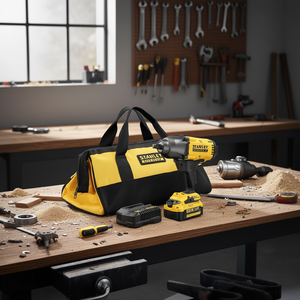 ประแจบลัชเลสไร้สาย Stanley 18V 4.0 Ah 1/2 นิ้ว กำลังสูง พร้อมแบตเตอรี่ ที่ชาร์จ และกระเป๋า - Product Image 3