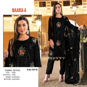 Vêtements indiens et pakistanais exclusivement tendances Costume Salwar en fausse georgette pour femmes de fournisseur indien au prix d'exportation - Product Image 3