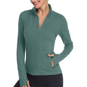 Veste de sport à manches longues et fermeture éclair pour femmes Fitness Winter Warm Gym Yoga Top Activewear Running Workout Coats Clothes - Product Image 3