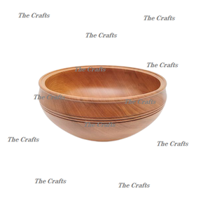 Premium Quality Wooden Salad Bowl Admirable Design <b>Brown</b> Color Snacks Fruits Sweets Serving Bowl In Bulk - Product Image 5