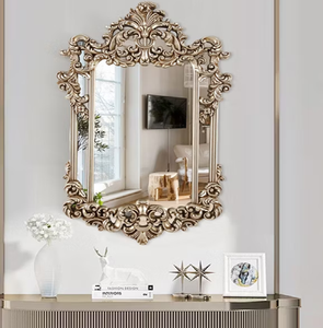 Espejo de pared circular moderno con Marco en capas. Acento decorativo contemporáneo. Disponible a precios al por mayor desde India - Product Image 5