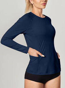 Nouveauté Mode Femme Rash Guard Vêtement de Protection Solaire, Rash Guard au Prix d'Usine pour Femmes Service OEM Respirant - Product Image 3