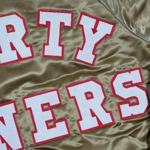 Custom Wholesale 100% Polyester Satin Varsity Bomber Baseball Winter Jacket - Product Image 5