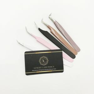 Pinzas de Punta plateada de acero inoxidable de calidad superior, pinzas profesionales hechas a mano para extensión de pestañas, revestimiento múltiple en polvo - Product Image 6