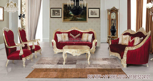 Ensemble de canapé rembourré au Design victorien pour la maison, Style européen de luxe, ensemble de salon, meilleur ensemble de Table à manger sculpté à la main - Product Image 6