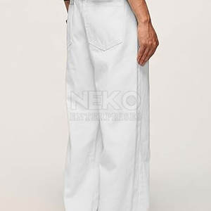 "Pantalones de lona holgados lavados para hombre: el mejor vendedor MOQ bajo de cintura media ligero a la moda" - Product Image 3