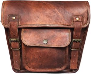 Alforjas de motocicleta de cuero PU marrón Sportscaster, juego de tres Alforjas para viajes, bolsas y estuches de propósito especial - Product Image 5